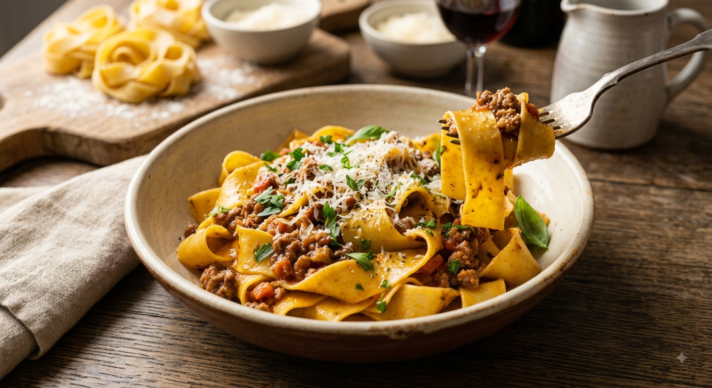 Pappardelle al Huevo (Cintas Anchas)